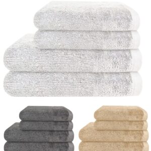 4 x Regal Towel Bale 600 GSM 100% Cotton Soft Absorbent Hand Towel & Bath Towel Set