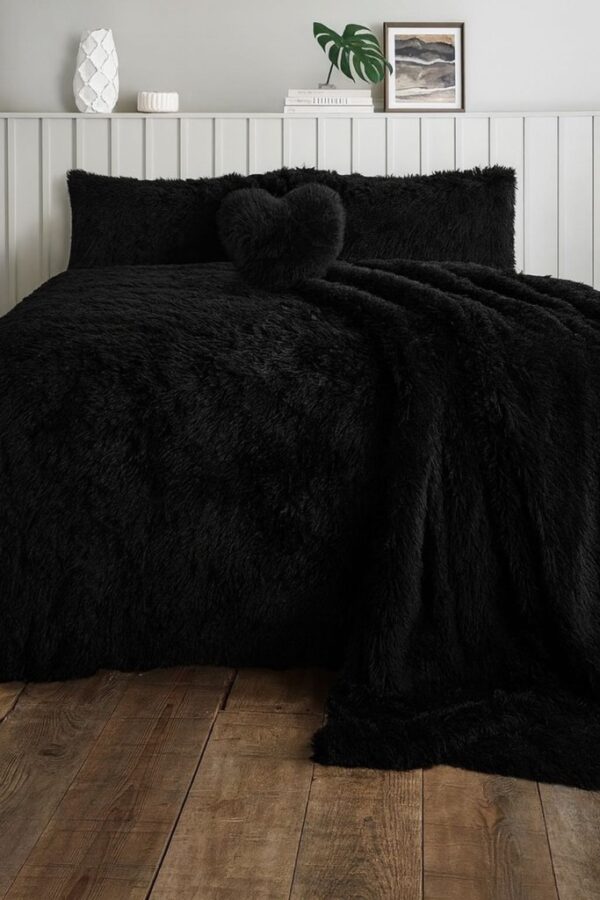 Alaska Cuddles Teddy Fleece Duvet Cover with Pillowcase Fluffy Fur Bedding Set - Image 14