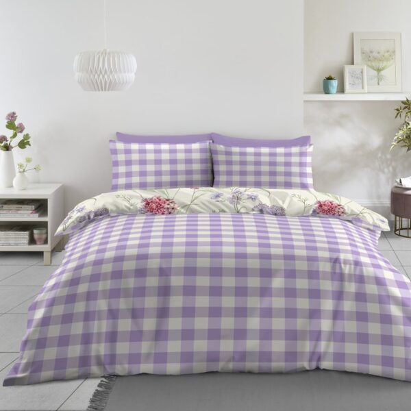 Printed Duvet Cover With Pillowcase Reversible Polycotton Floral Bedding Set - Image 11