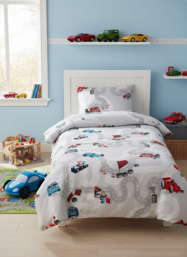 100% Brushed Cotton Kids Duvet Cover With Pillow Case Soft Children Bedding Set - Image 5