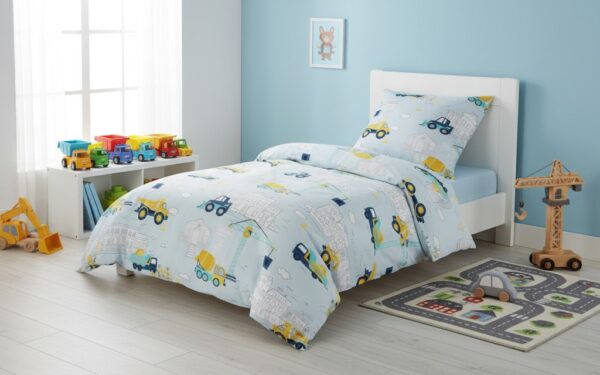100% Brushed Cotton Kids Duvet Cover With Pillow Case Soft Children Bedding Set - Image 4