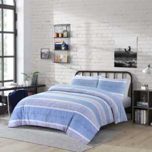 Finn Stripes Printed Duvet Cover With Pillowcase Polycotton Bedding Set