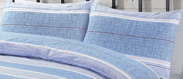 Finn Stripes Printed Duvet Cover With Pillowcase Polycotton Bedding Set - Image 2