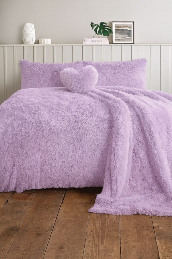 Alaska Cuddles Teddy Fleece Duvet Cover with Pillowcase Fluffy Fur Bedding Set - Image 9