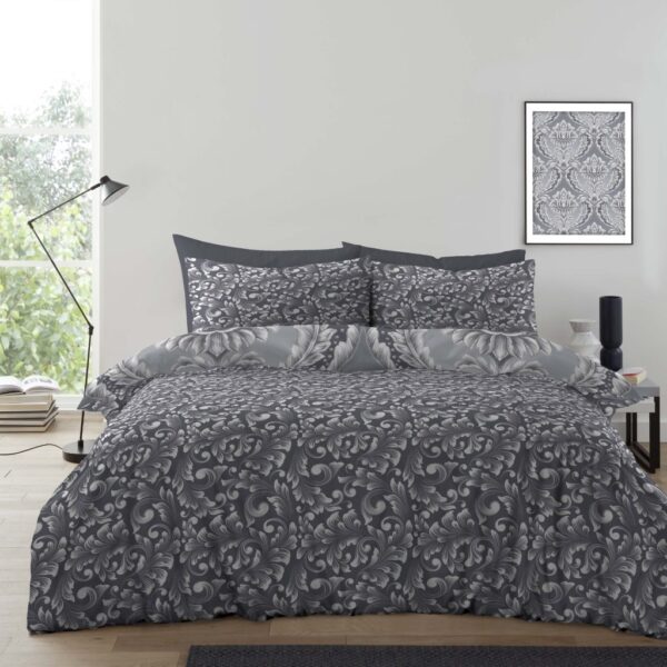 Printed Duvet Cover With Pillowcase Reversible Polycotton Floral Bedding Set - Image 6