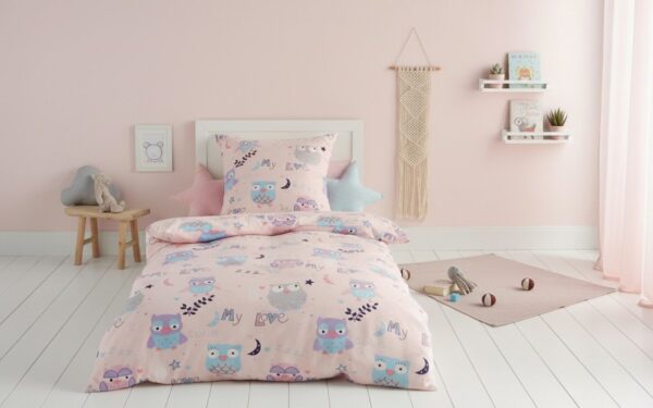 100% Brushed Cotton Kids Duvet Cover With Pillow Case Soft Children Bedding Set - Image 3