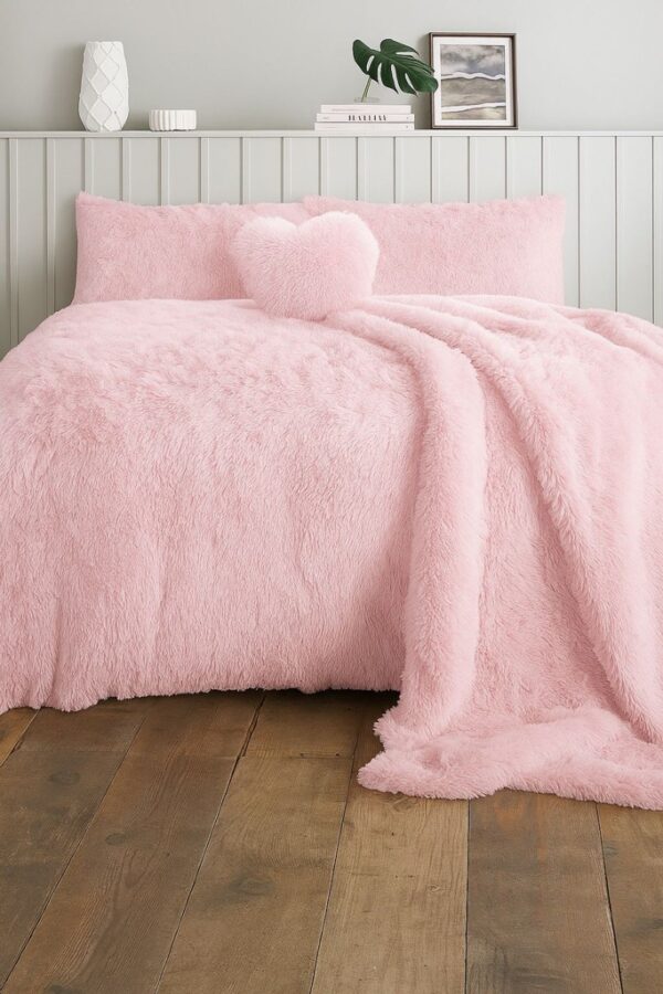 Alaska Cuddles Teddy Fleece Duvet Cover with Pillowcase Fluffy Fur Bedding Set - Image 7