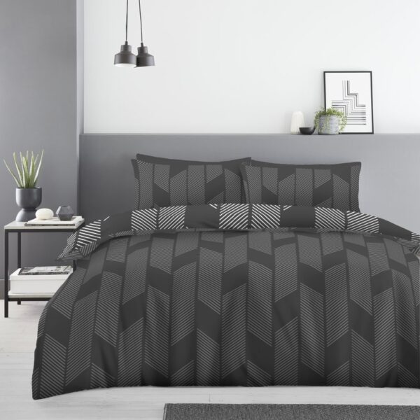Printed Duvet Cover With Pillowcase Reversible Polycotton Floral Bedding Set - Image 4