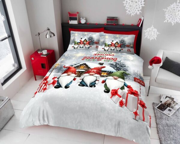 New Xmas Duvet Cover With Pillowcase Signature Christmas Bedding Set - Image 12