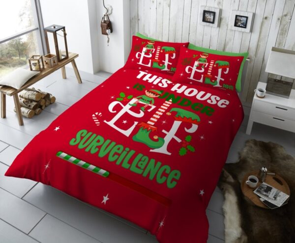 New Xmas Duvet Cover With Pillowcase Signature Christmas Bedding Set - Image 11