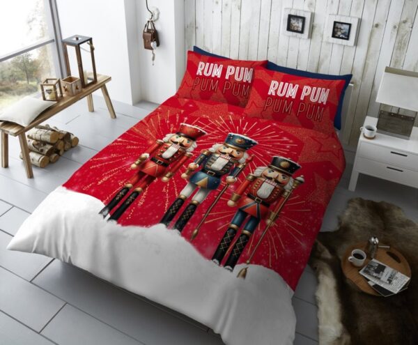 New Xmas Duvet Cover With Pillowcase Signature Christmas Bedding Set - Image 7