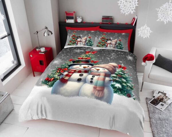 New Xmas Duvet Cover With Pillowcase Signature Christmas Bedding Set - Image 4