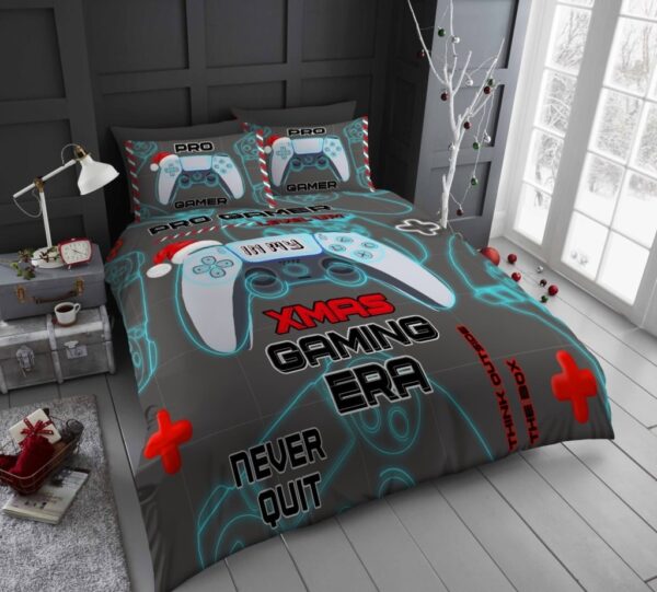 New Xmas Duvet Cover With Pillowcase Signature Christmas Bedding Set - Image 3