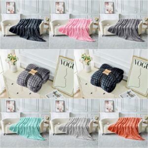 Bubble Jacquard Warm Cosy Teddy Sherpa Fleece Sofa Bed Throw Super Soft Blanket