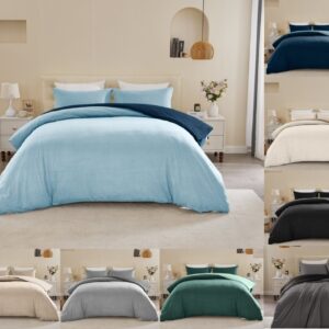 Soft Touch Duvet Quilt Cover with Pillowcase Reversible Bedding Set