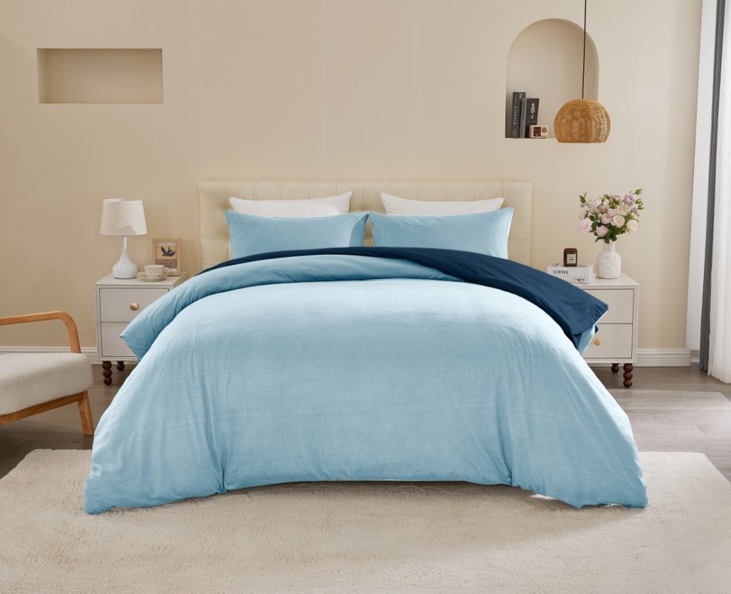 Soft Touch Duvet Quilt Cover with Pillowcase Reversible Bedding Set - Image 20