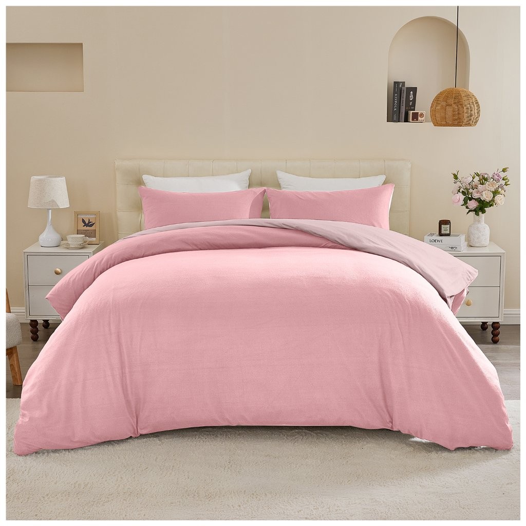 Soft Touch Duvet Quilt Cover with Pillowcase Reversible Bedding Set - Image 6