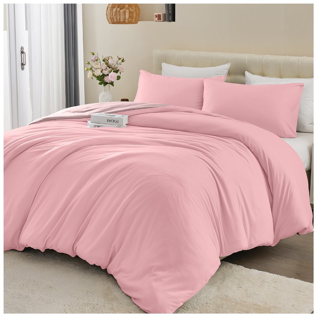 Soft Touch Duvet Quilt Cover with Pillowcase Reversible Bedding Set - Image 4