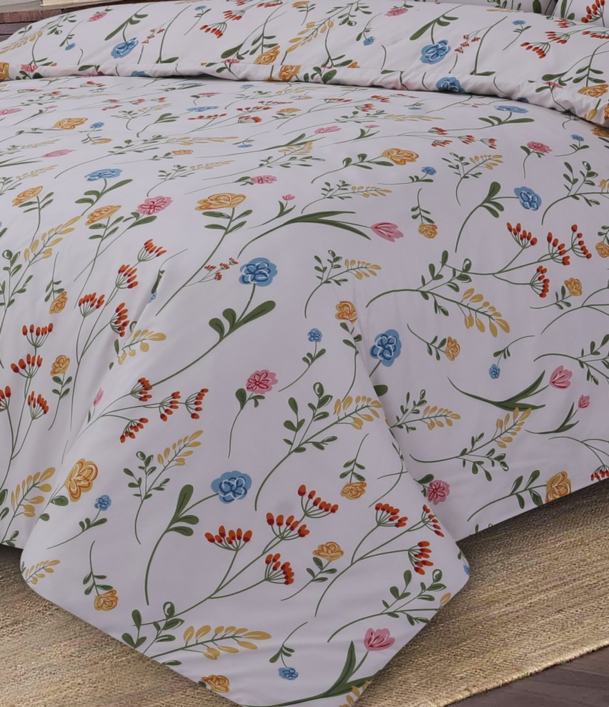 Microfibre Complete Geometric Duvet Cover Fitted Sheet Pillow Case Bedding Set - Image 4