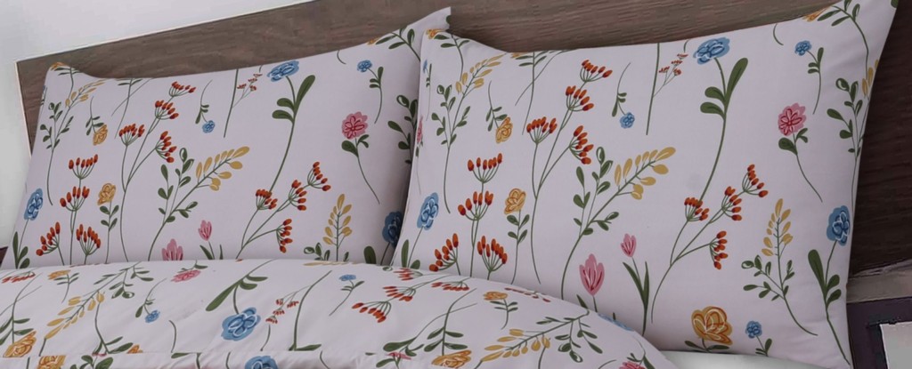 Microfibre Complete Geometric Duvet Cover Fitted Sheet Pillow Case Bedding Set - Image 5