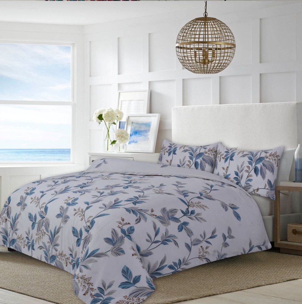 Complete Floral Duvet Cover Fitted Sheet Pillow Case Microfibre Bedding Set - Image 2