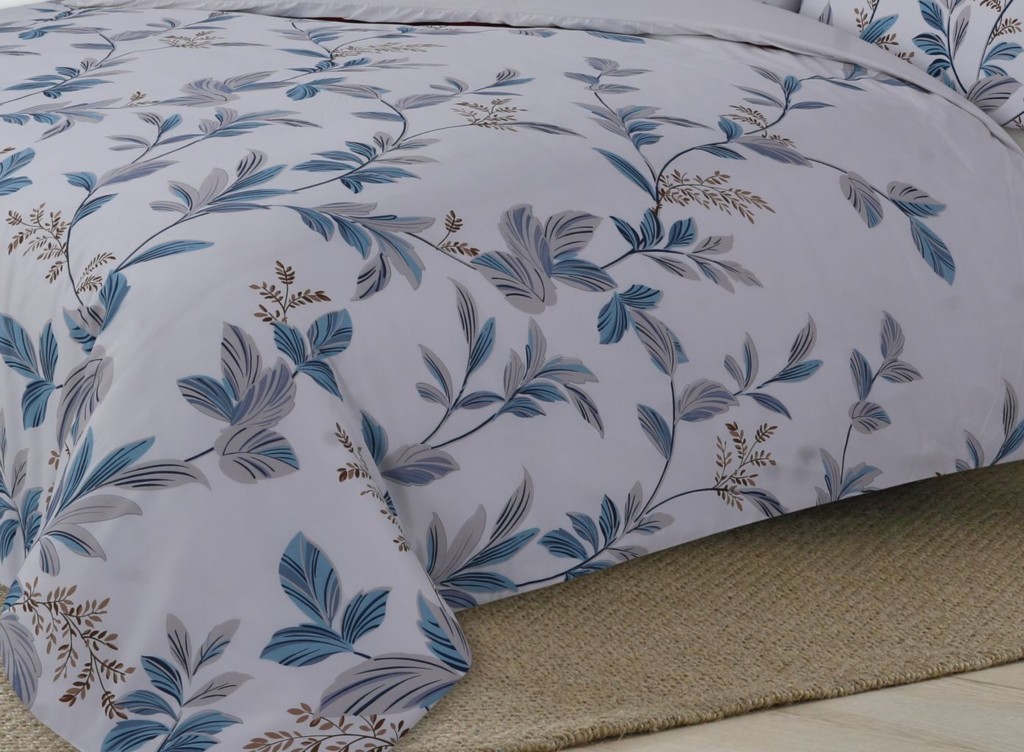 Complete Floral Duvet Cover Fitted Sheet Pillow Case Microfibre Bedding Set - Image 5