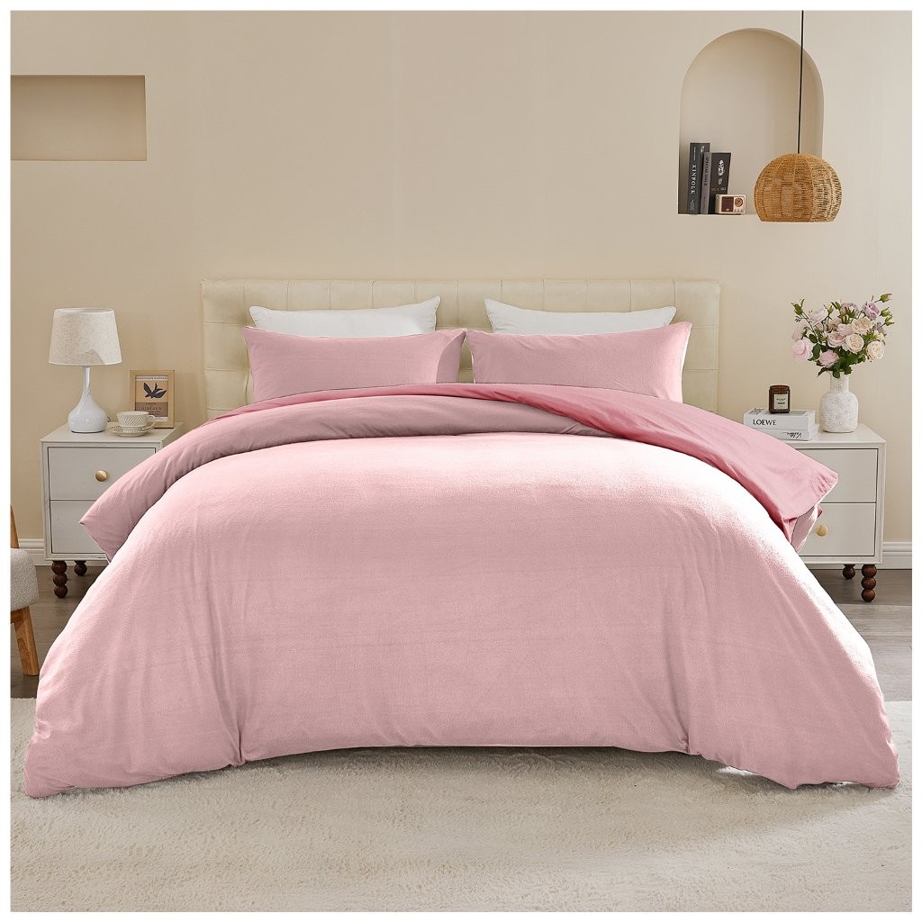 Soft Touch Duvet Quilt Cover with Pillowcase Reversible Bedding Set - Image 29