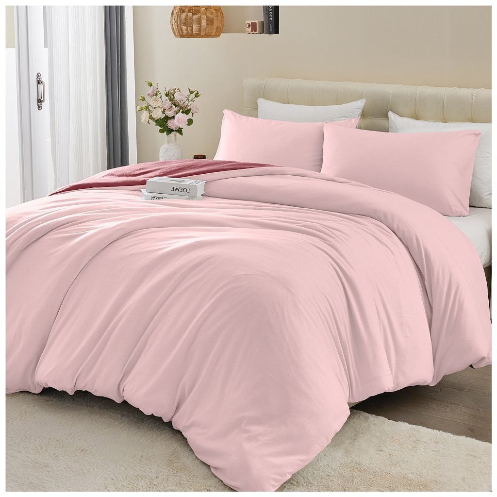 Soft Touch Duvet Quilt Cover with Pillowcase Reversible Bedding Set - Image 27
