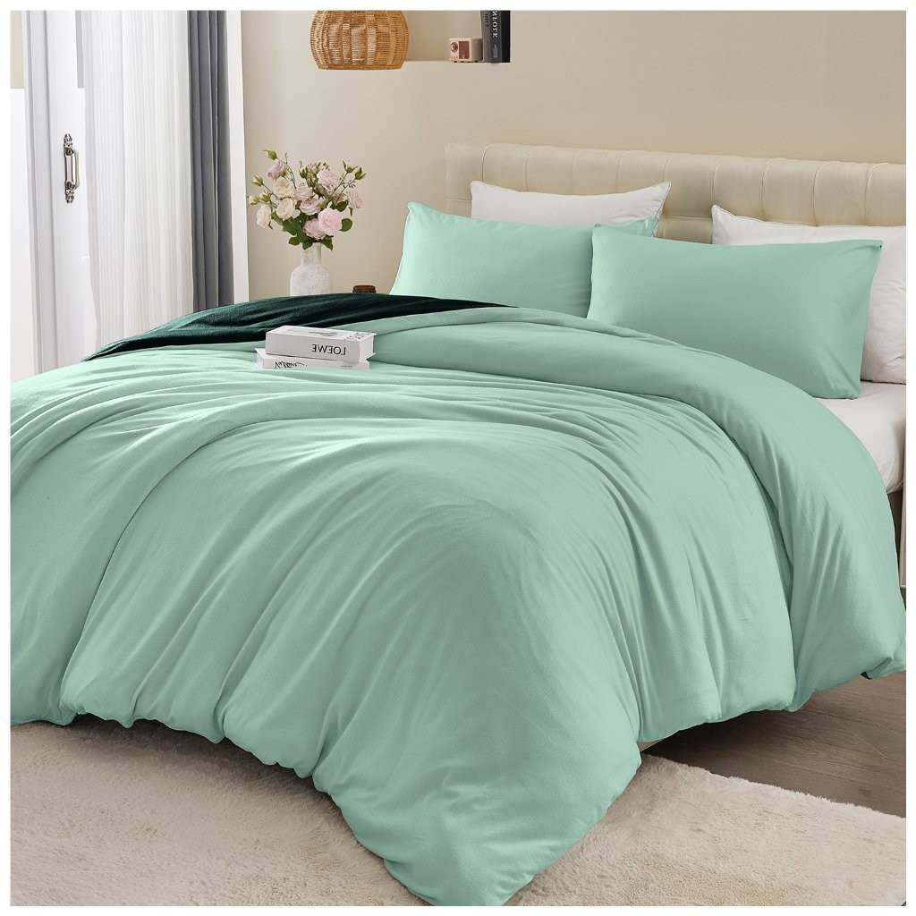 Soft Touch Duvet Quilt Cover with Pillowcase Reversible Bedding Set - Image 25