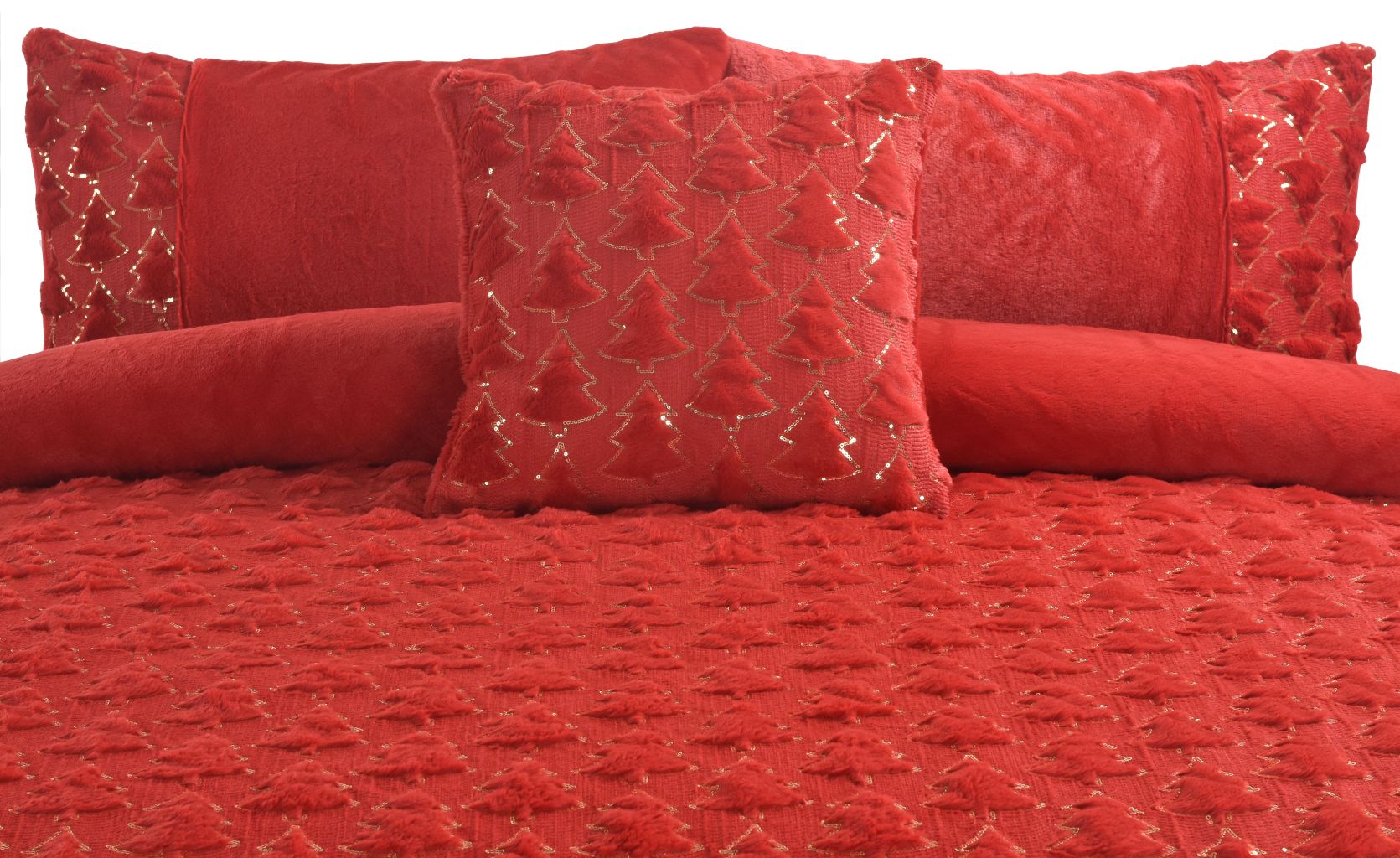Christmas Tree Teddy Fleece Duvet Cover Bedding Set Or Throws or Cushion Cover - Image 10