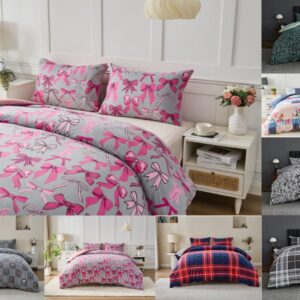 Printed Soft Touch Duvet Quilt Cover with Pillowcase Floral Bedding Set
