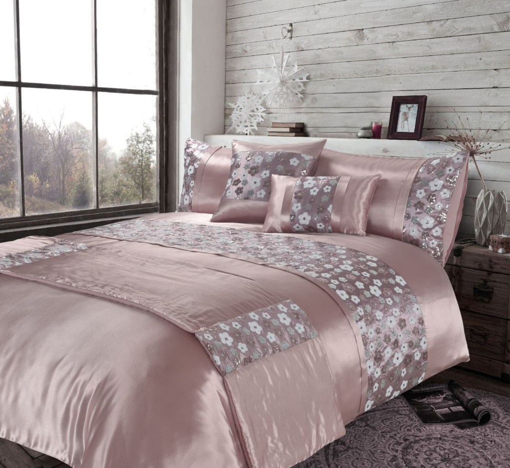 Luxury Romi Embroidery Floral Duvet Cover or Bed Runner Cushion Oblong Filled - Image 2