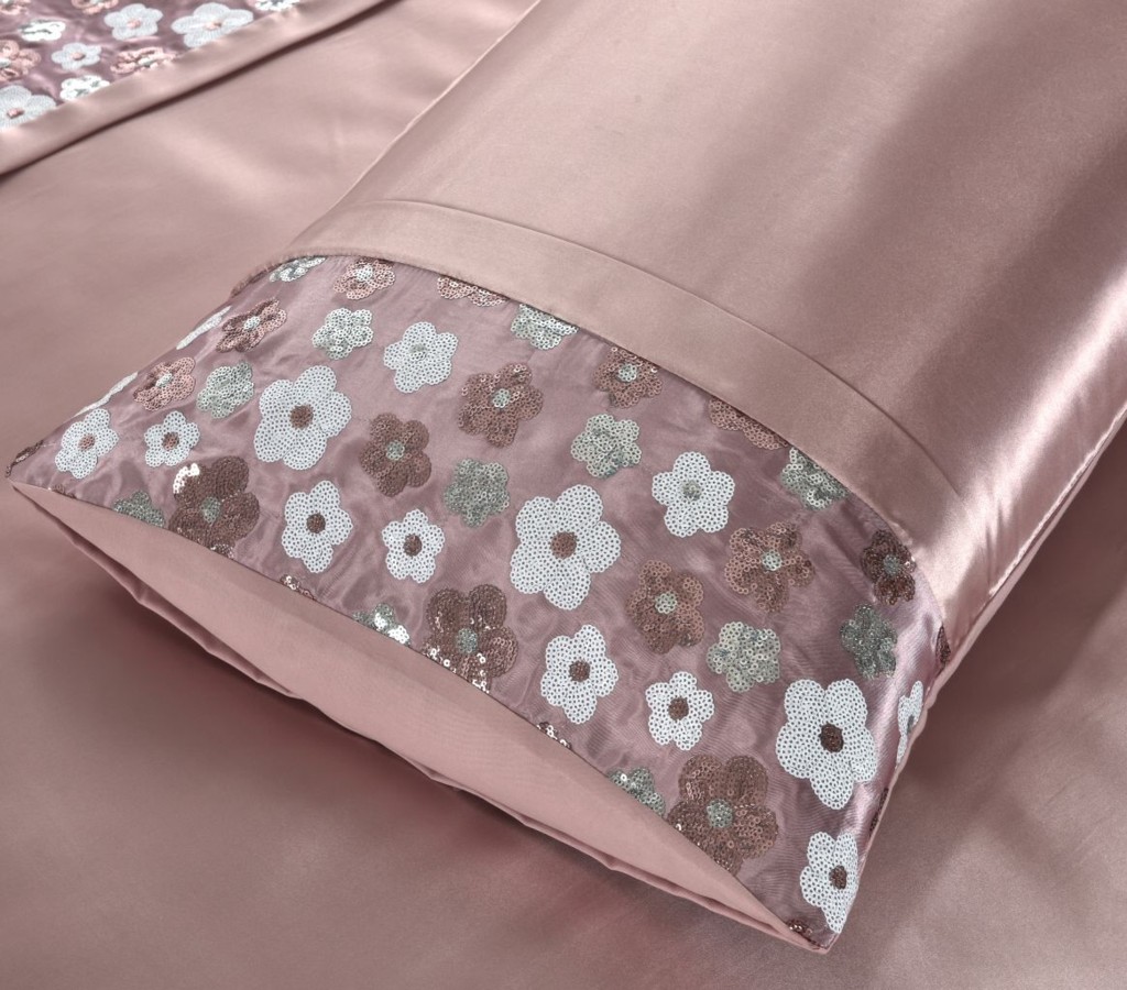 Luxury Romi Embroidery Floral Duvet Cover or Bed Runner Cushion Oblong Filled - Image 3