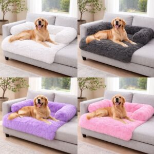 Cozy Square Pet Sofa Bed – Plush, Waterproof & Anti-Slip Base
