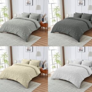 Signature Tufted Cambi Duvet Cover with Pillowcase – Easy Care Bedding Set