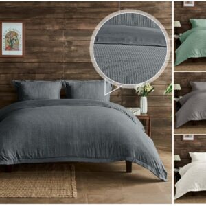 Seersucker Newry Duvet Cover with Pillowcase – Easy Care Bedding Set