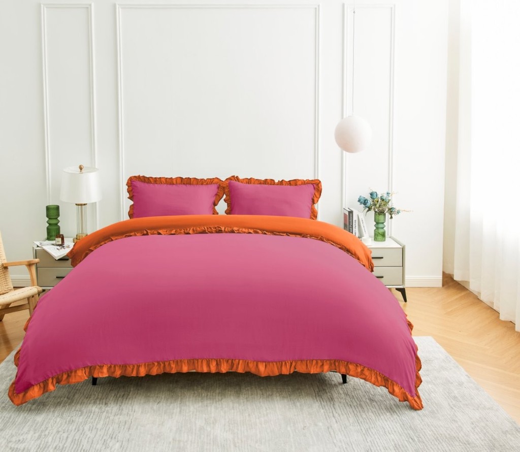 Kendrick Frill Microfibre Duvet Cover with Pillowcase – Elegant Ruffle Bedding Set - Image 7