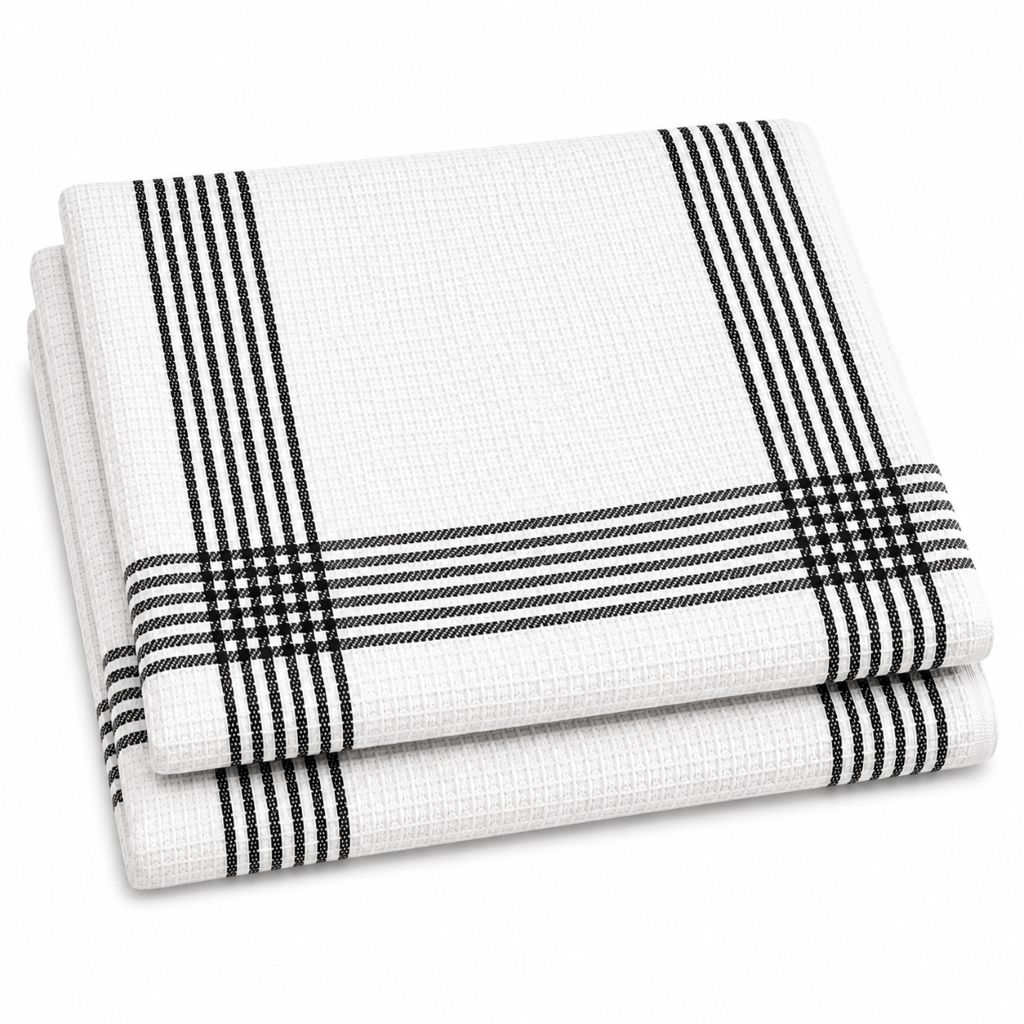Waffle Tea Towels 2 Pack – 100% Cotton, Soft & Absorbent Kitchen Towels 50x70cm - Image 3