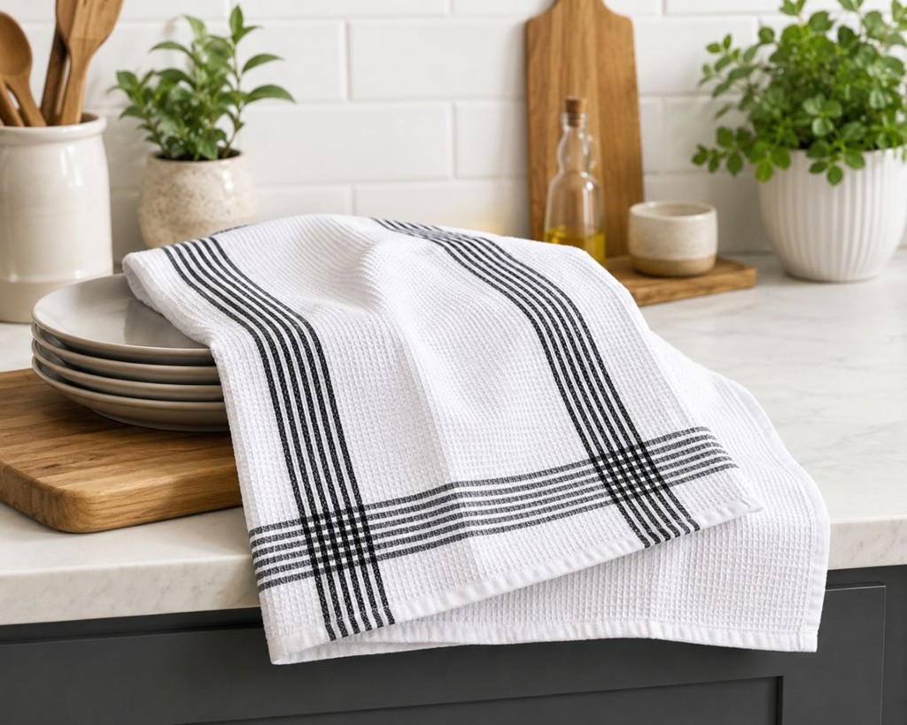 Waffle Tea Towels 2 Pack – 100% Cotton, Soft & Absorbent Kitchen Towels 50x70cm - Image 9