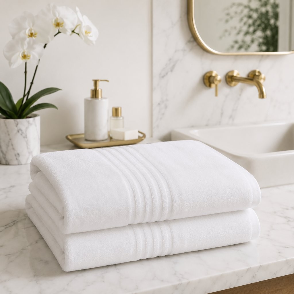 2 Pack Hotel Range Towels 600 GSM – Soft & Absorbent Hand Towel or Bath Towel or Bath Sheet or Bath Mat - Image 3