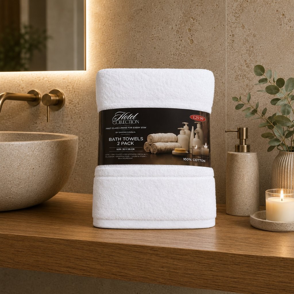 2 Pack Hotel Range Towels 600 GSM – Soft & Absorbent Hand Towel or Bath Towel or Bath Sheet or Bath Mat - Image 4