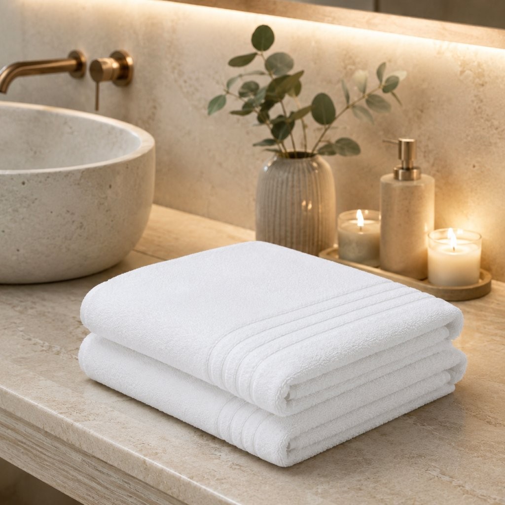 2 Pack Hotel Range Towels 600 GSM – Soft & Absorbent Hand Towel or Bath Towel or Bath Sheet or Bath Mat - Image 5