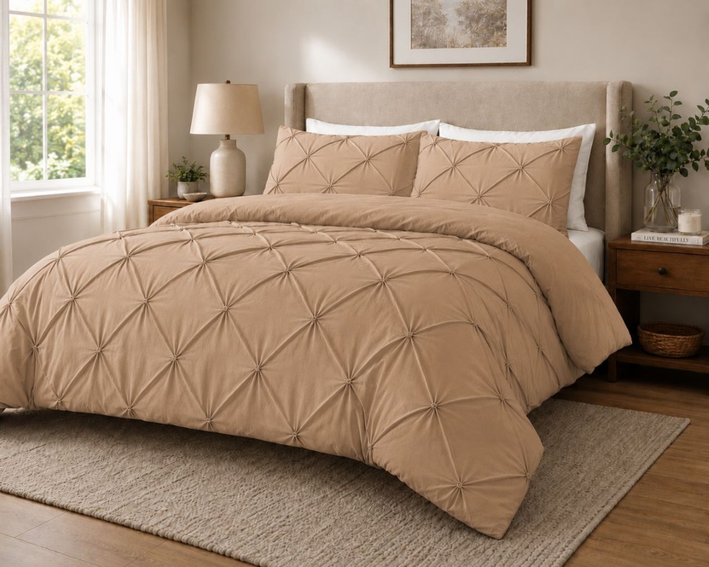Alexander Pintuck Duvet Cover Set – Super Soft Brushed Microfibre Bedding with Pillowcases - Image 11