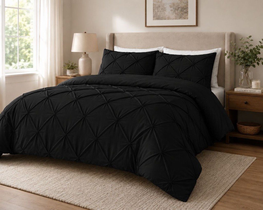 Alexander Pintuck Duvet Cover Set – Super Soft Brushed Microfibre Bedding with Pillowcases - Image 12