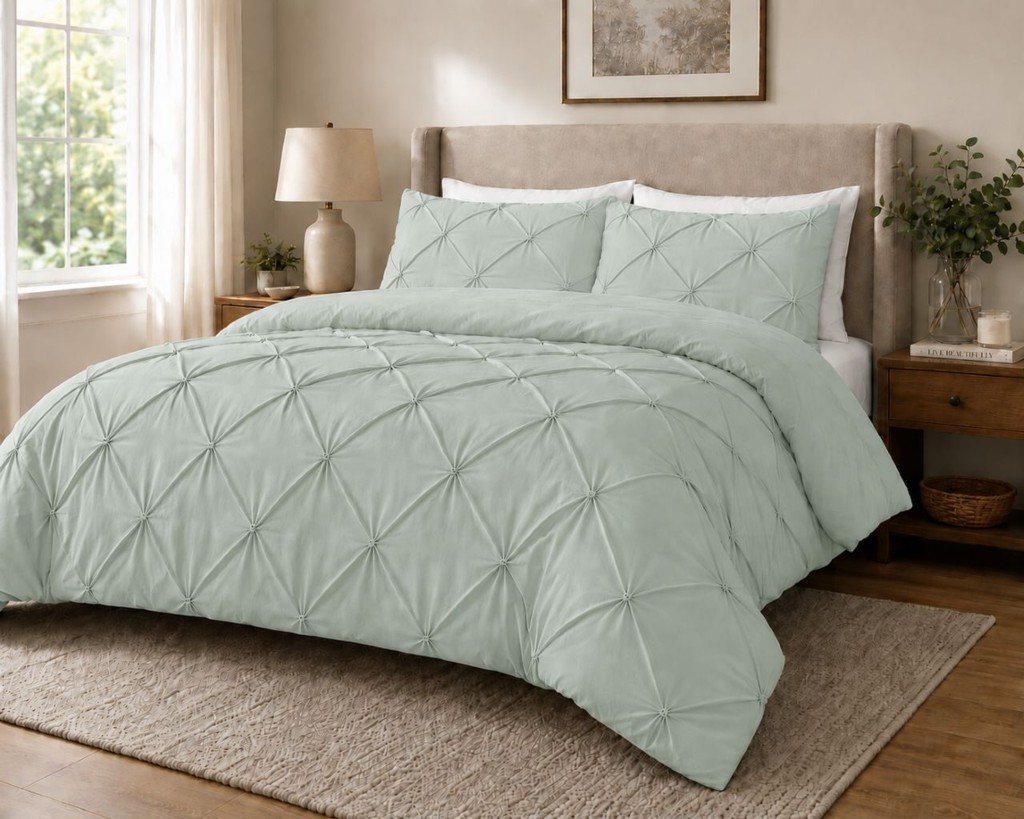 Alexander Pintuck Duvet Cover Set – Super Soft Brushed Microfibre Bedding with Pillowcases - Image 14