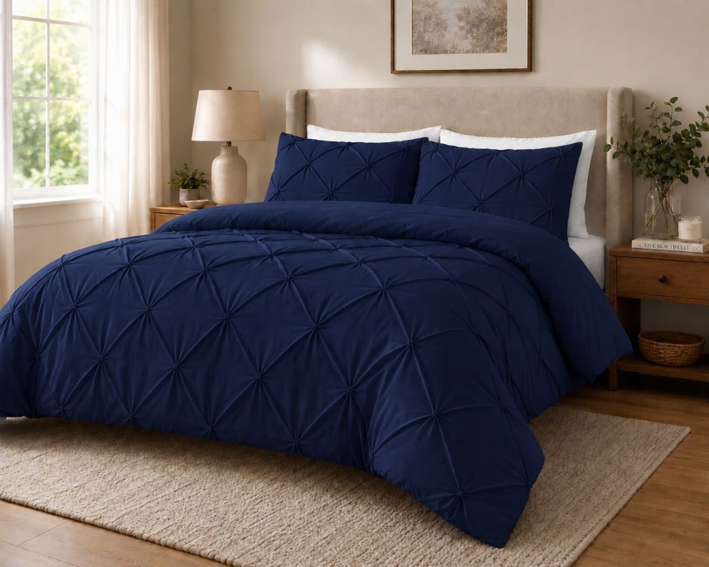 Alexander Pintuck Duvet Cover Set – Super Soft Brushed Microfibre Bedding with Pillowcases - Image 17