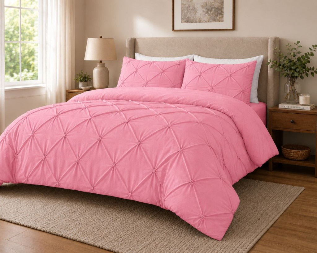 Alexander Pintuck Duvet Cover Set – Super Soft Brushed Microfibre Bedding with Pillowcases - Image 18