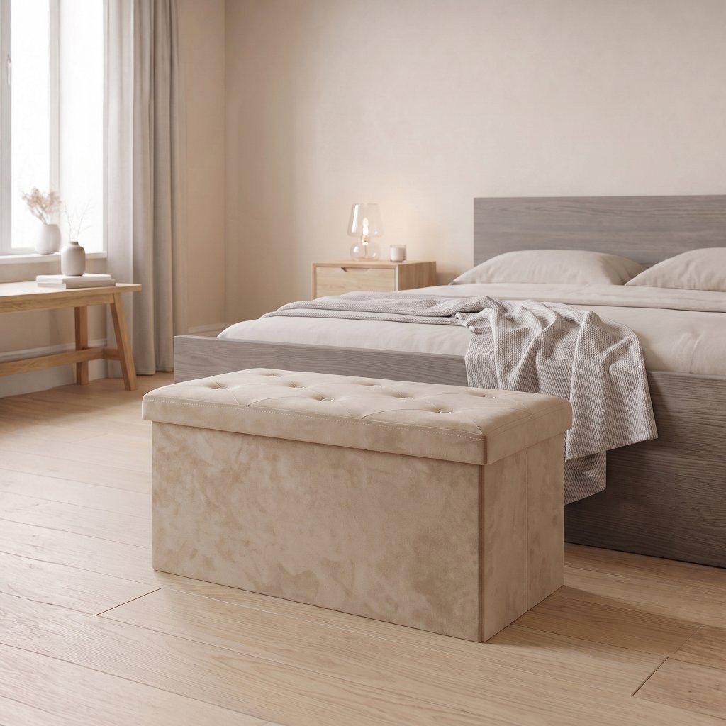 Alfredo Diamond Storage Box Ottoman – Multipurpose Seat, Foot Stool, Toy Box & Home Organizer - Image 5