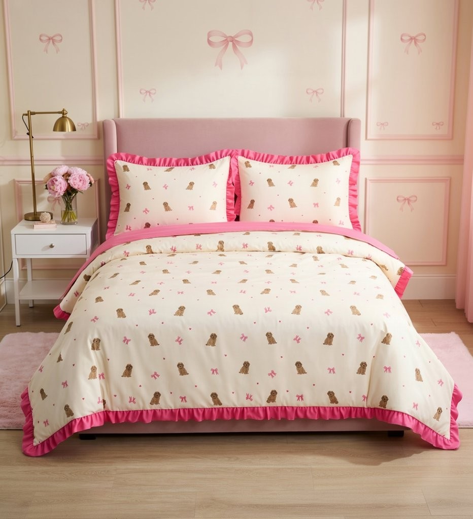 MXM Fun Designs Scallop Frill Duvet Cover Set – Super Soft Microfibre Bedding with Pillowcases - Image 5