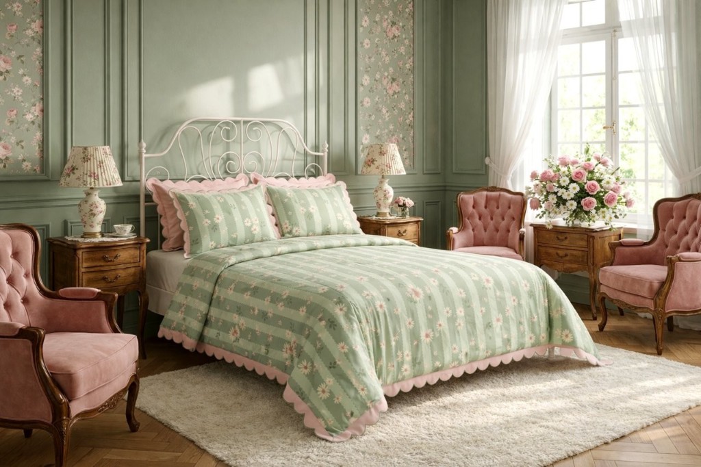 MXM Fun Designs Scallop Frill Duvet Cover Set – Super Soft Microfibre Bedding with Pillowcases - Image 3